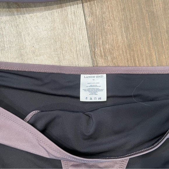 Lands' End Tankini Set - Wired Braided Top Sz 8 & Bottom Size 12 Mauve/Wine - Picture 5 of 10